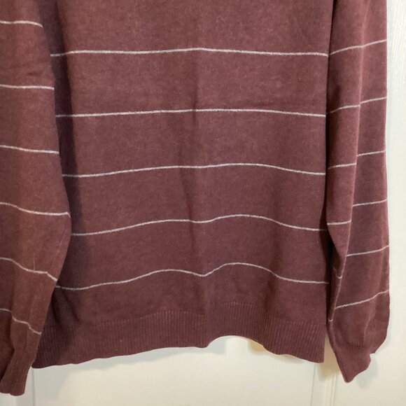 Van Heusen Vintage Men's Sweater V-Neck Pullover Long Sleeves Size L Red - Picture 3 of 7